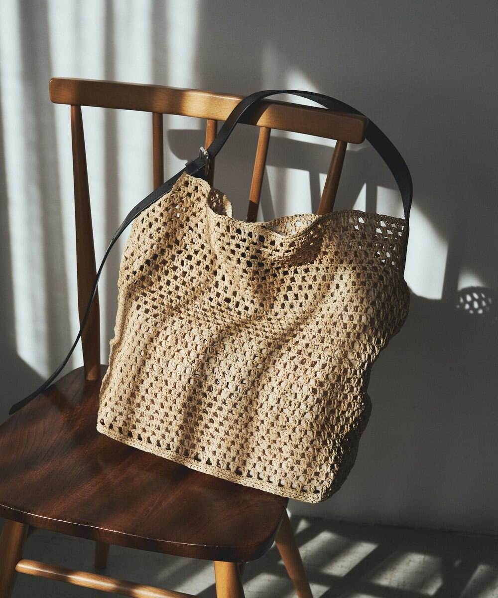 russet 《かごバッグ》インドラフィアワンショルダーバッグ(TI-369) 