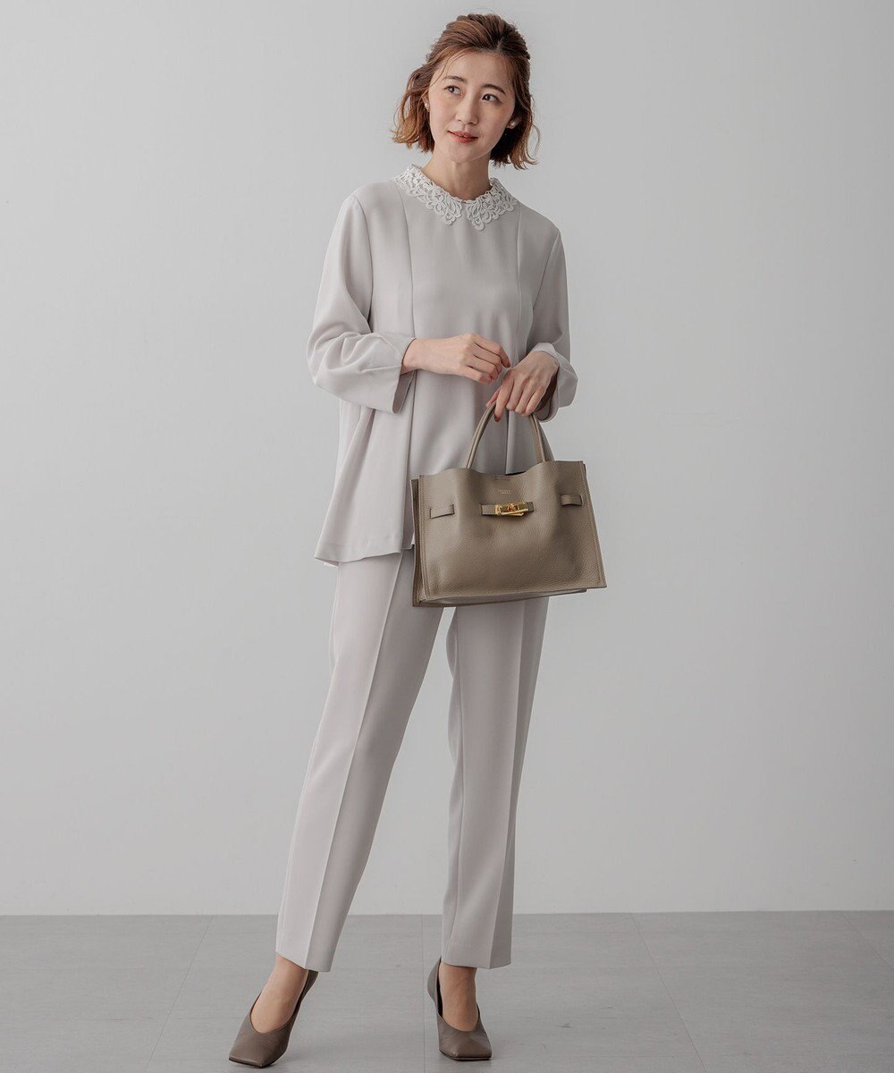 23区 【VERYコラボ】トリアセダブルジョーゼット レース襟 ブラウス 