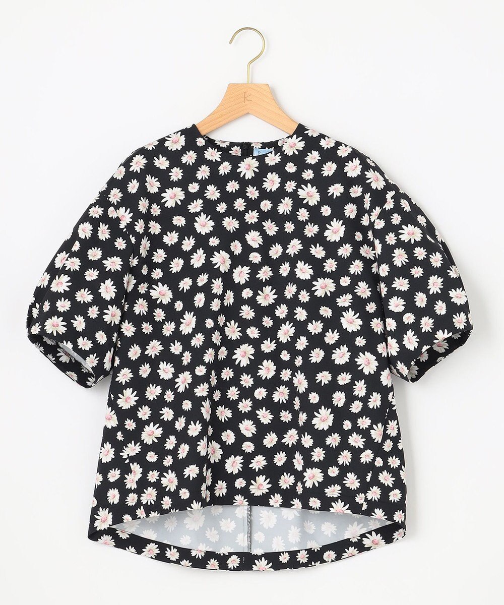 組曲 S 【組曲×setsuko sagittaire】ハイカウントストレッチプリント ブラウス 