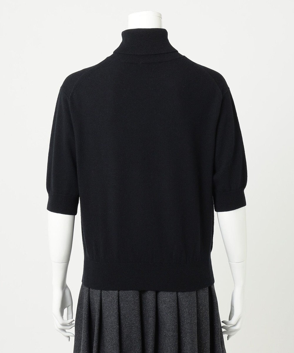 23区 【R(アール)】ウールカシミヤ 5分袖 タートルネックニット 