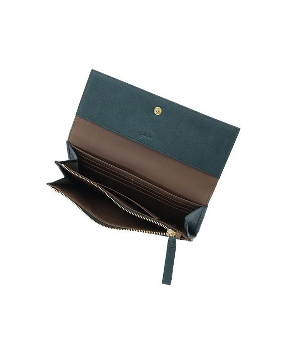 genten 【新色】フレスコ フラップ長財布 