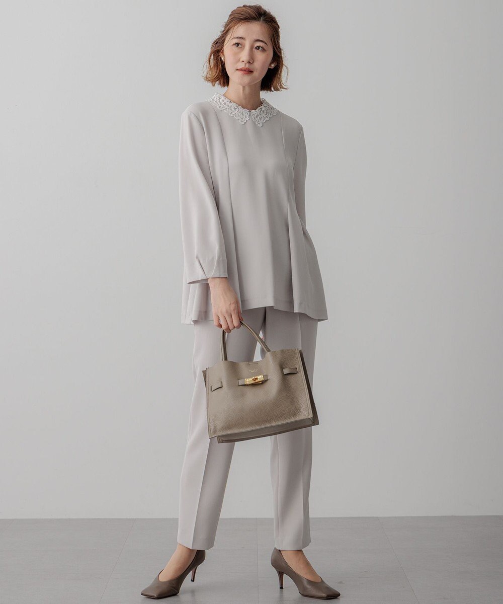 23区 【VERYコラボ】トリアセダブルジョーゼット レース襟 ブラウス 