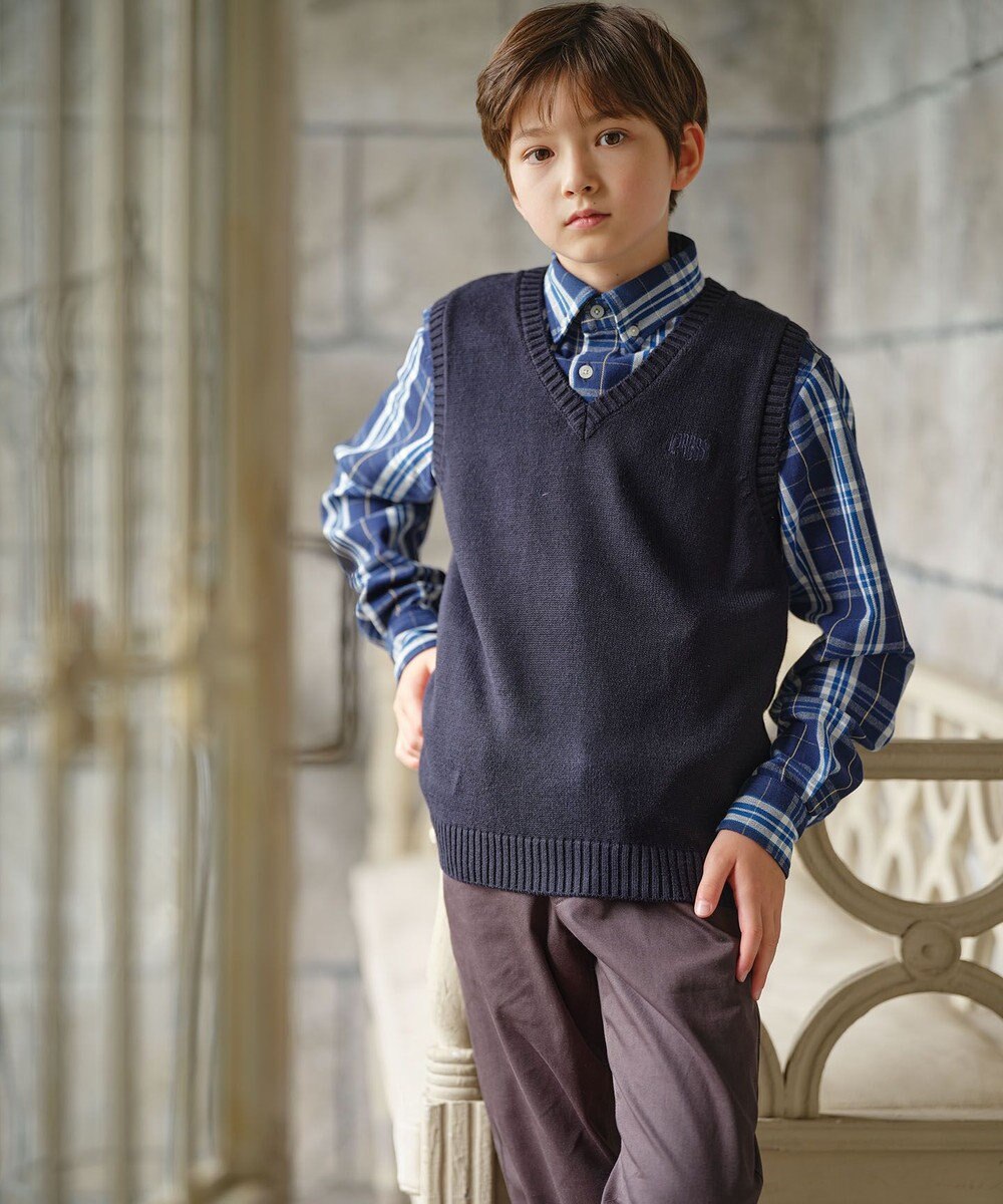 J.PRESS KIDS 【140-170cm】ロゴ入りニット ベスト 