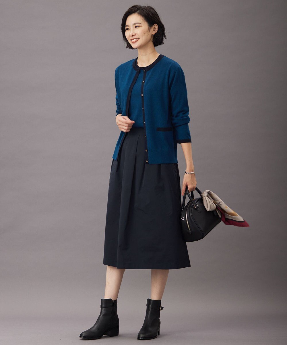 J.PRESS LADIES S 【洗える】グレイス メモリータフタ タック スカート 