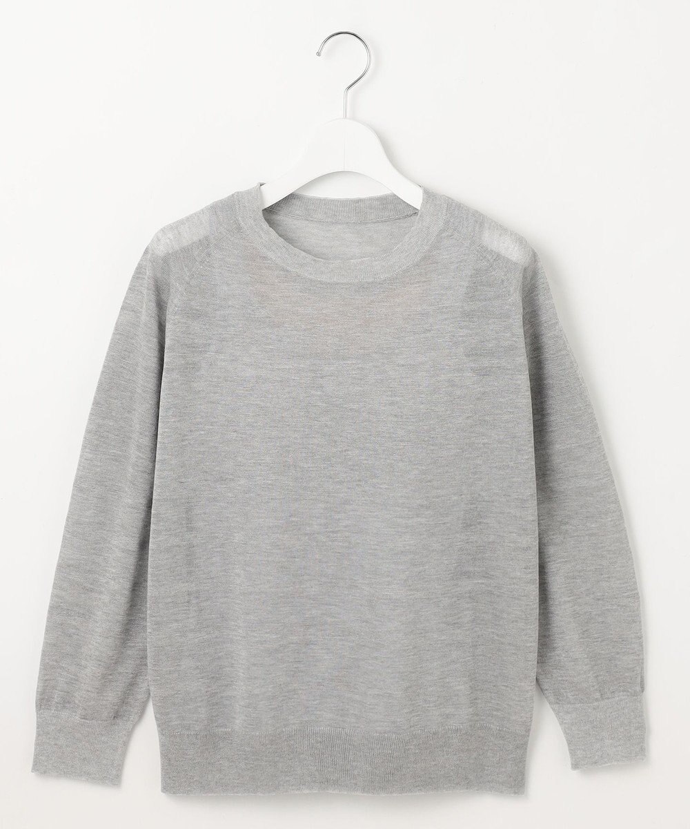 自由区 【ワコールコラボ】【洗える】シアーボーダー ニット 