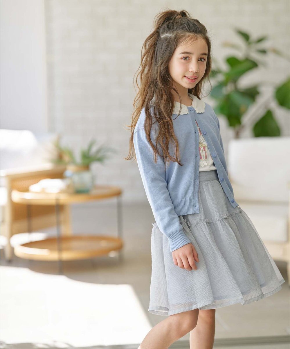 組曲 KIDS 【110-140㎝】リボンカラー カーディガン 