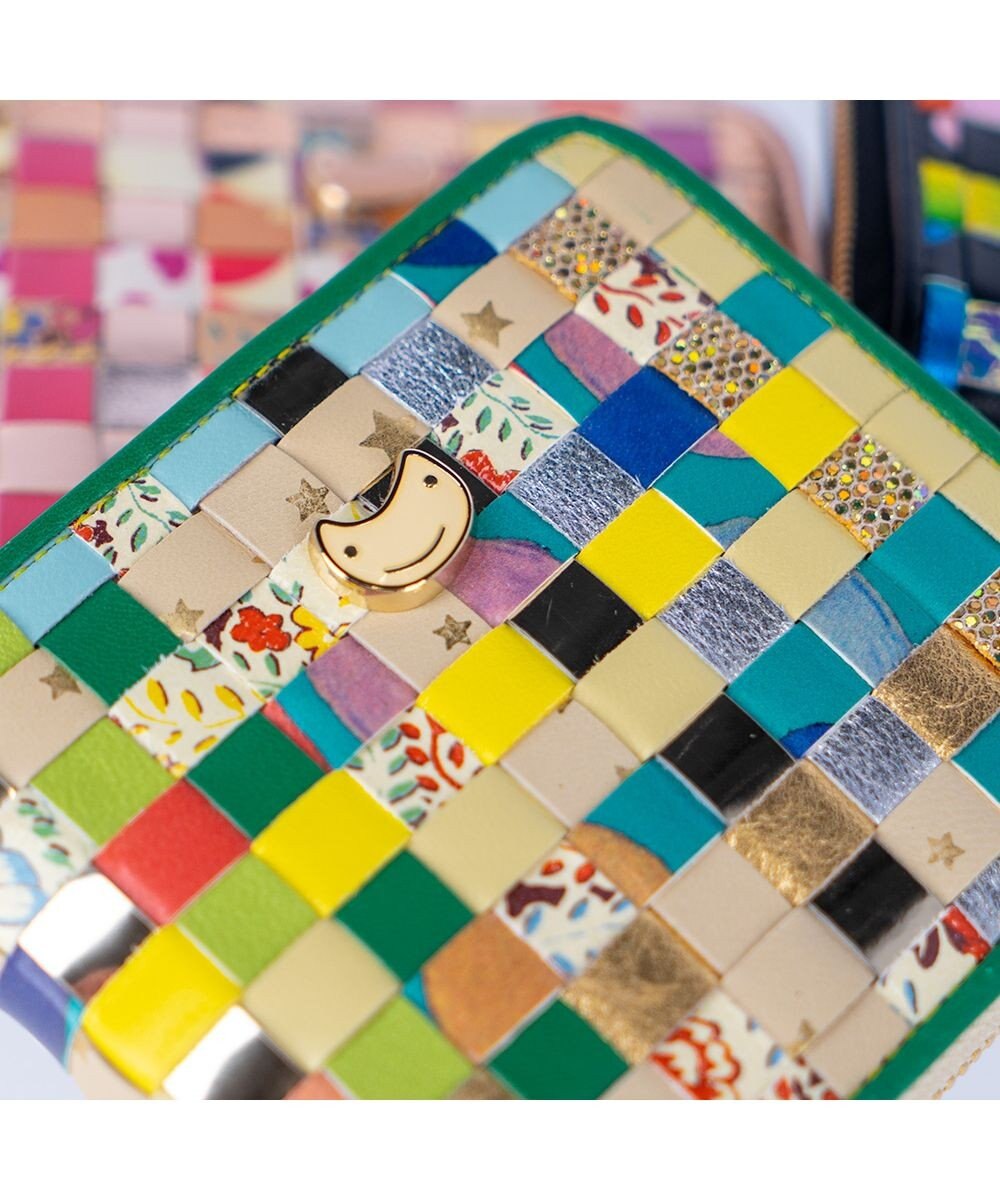 tsumori chisato CARRY エポネコメッシュ ラウンドファスナー2つ折り財布 