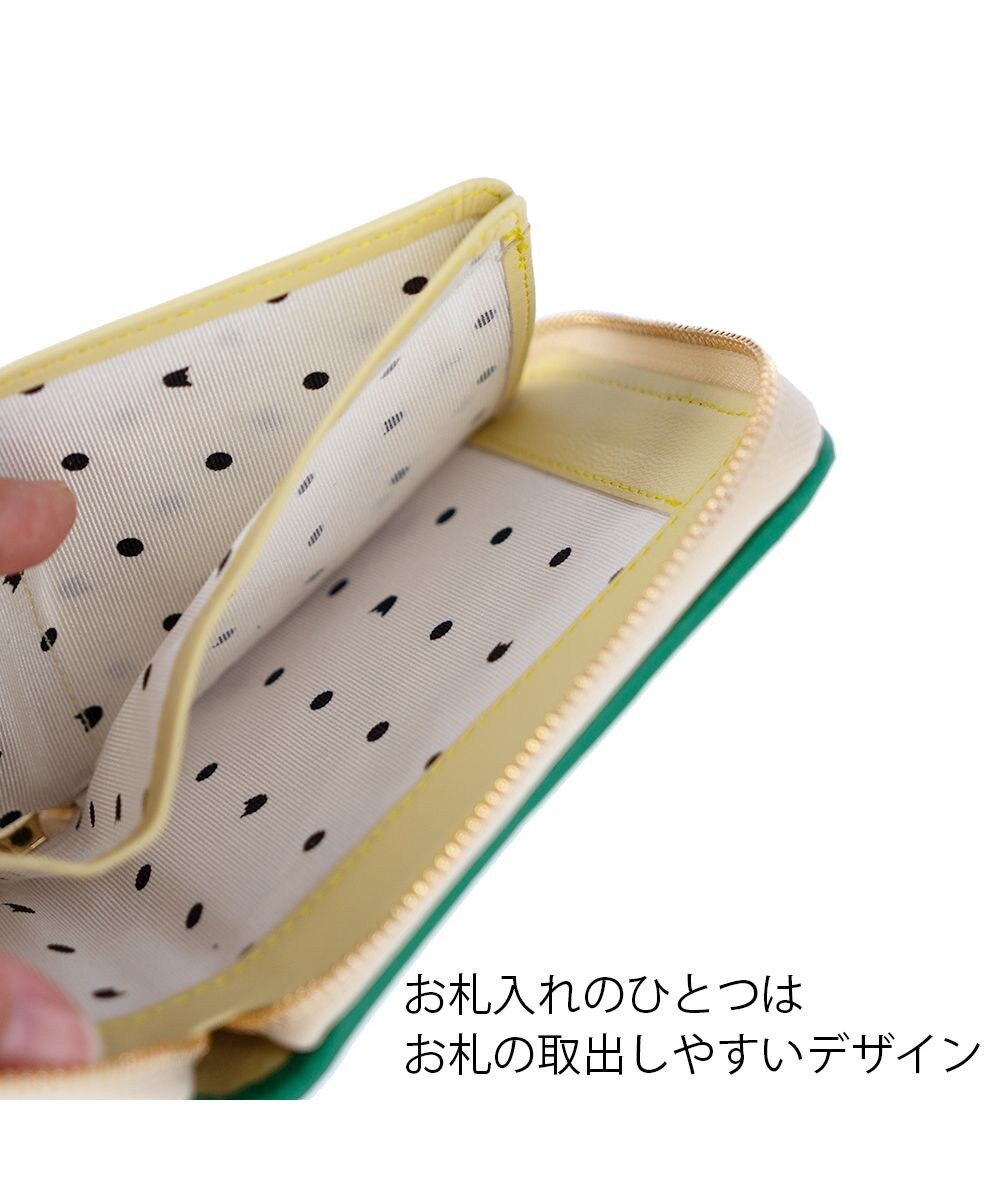 tsumori chisato CARRY エポネコメッシュ ラウンドファスナー2つ折り財布 