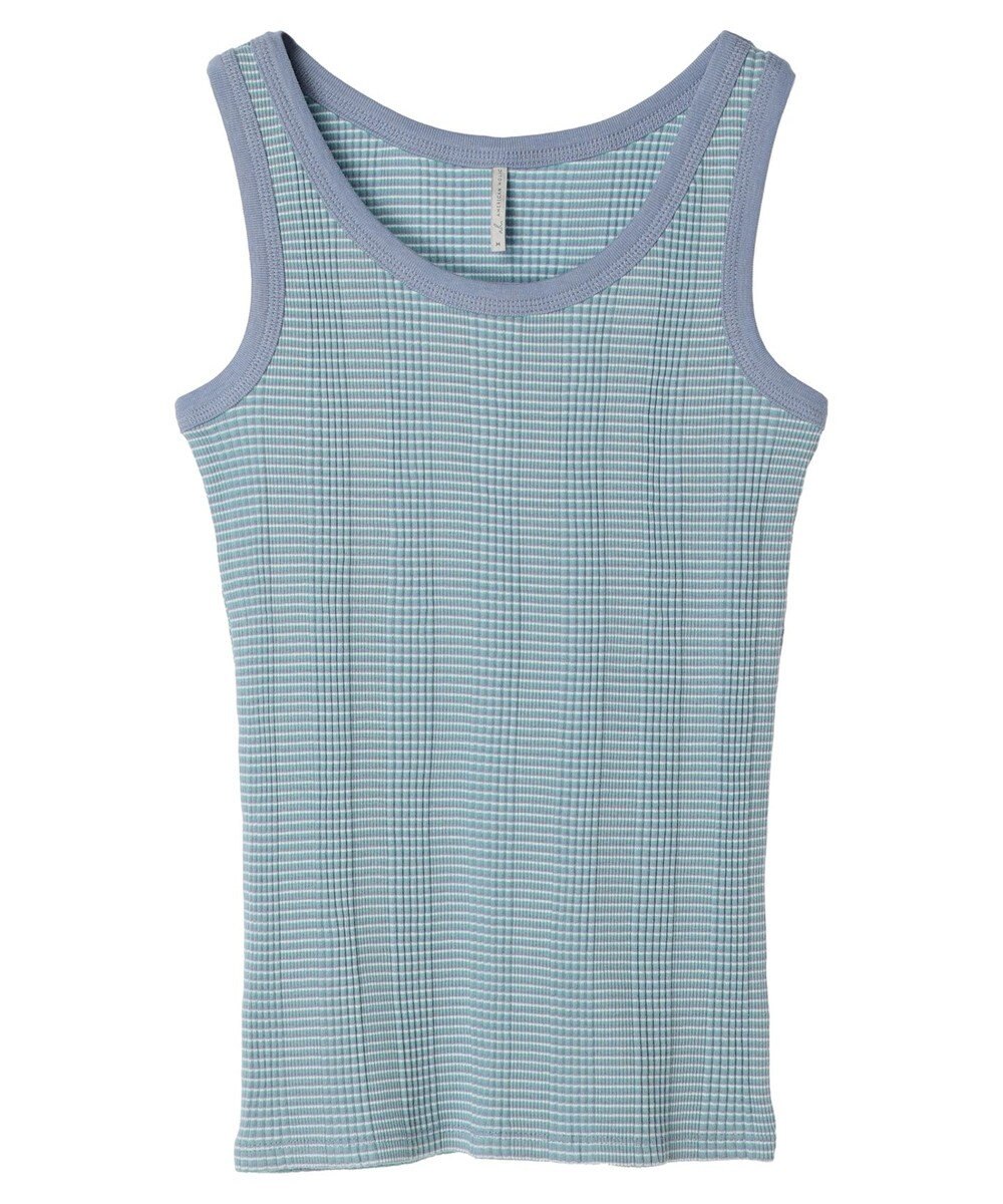 AMERICAN HOLIC 針抜きテレコボーダータンクトップ 