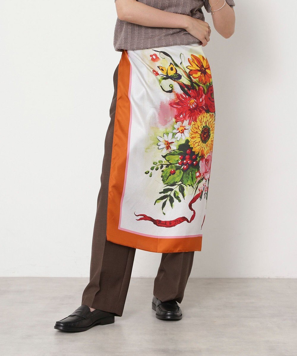 MOONBAT PAUL&JOE ACCESSOIRES(ポール & ジョー) シルクスカーフ 気球 ブーケ 88cm×88cm　手洗いOK 