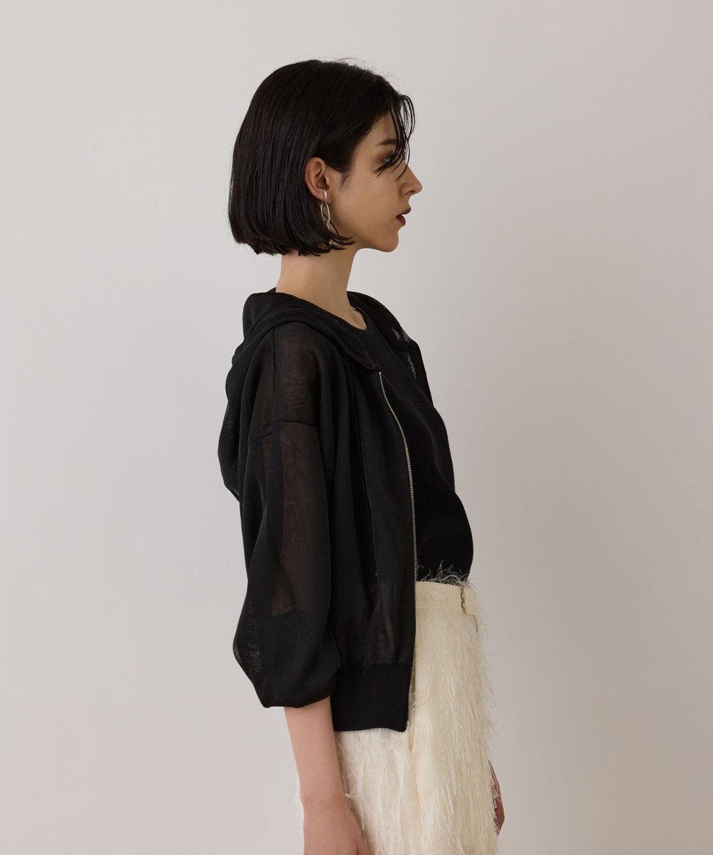 GRACE CONTINENTAL シアーニットパーカー 