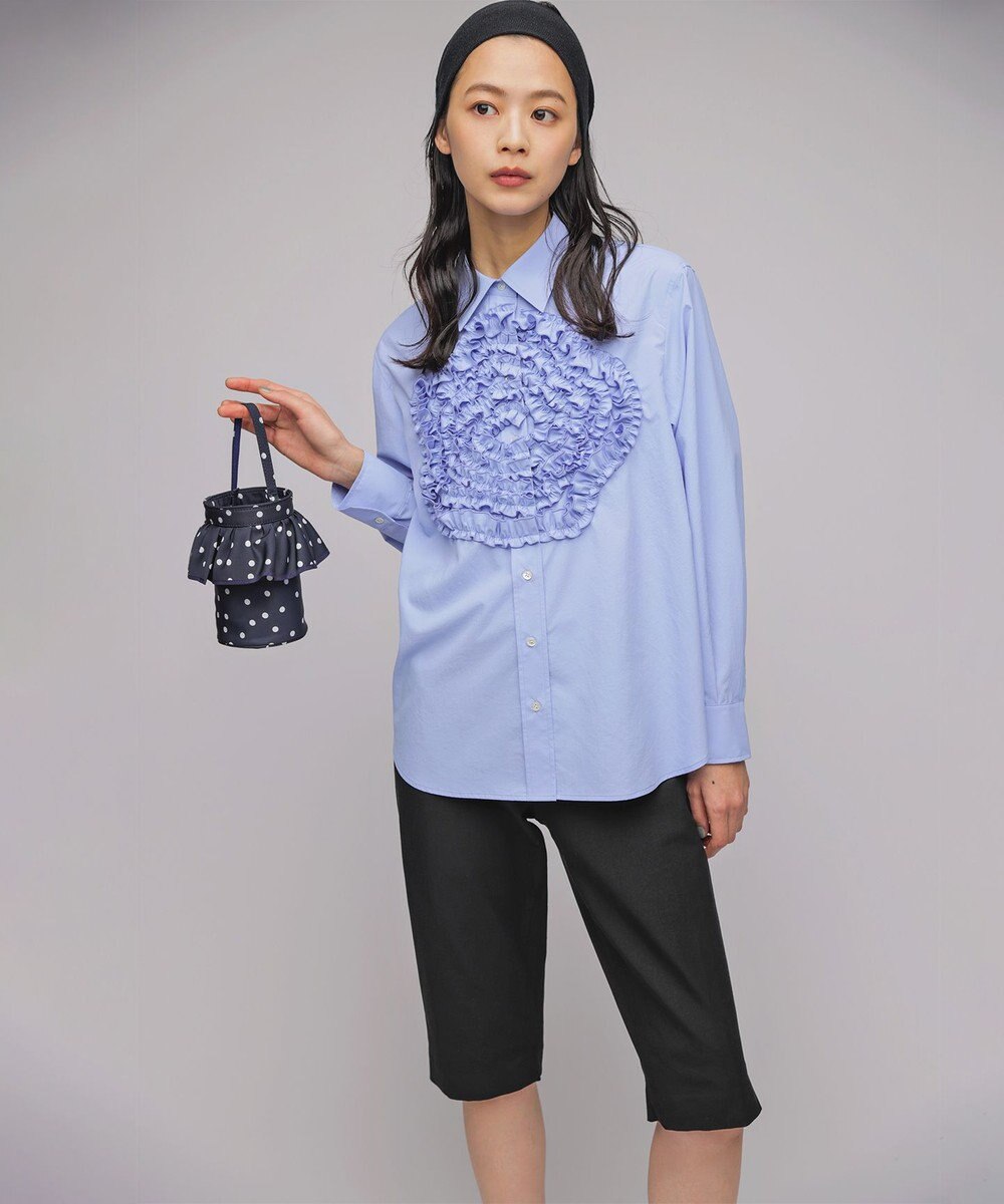 組曲 S 【組曲×setsuko sagittaire】フラワーフリルシャーティング ブラウス 