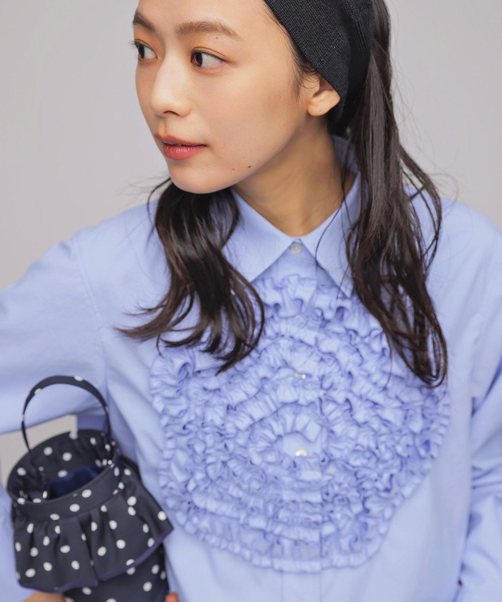 組曲 S 【組曲×setsuko sagittaire】フラワーフリルシャーティング ブラウス 