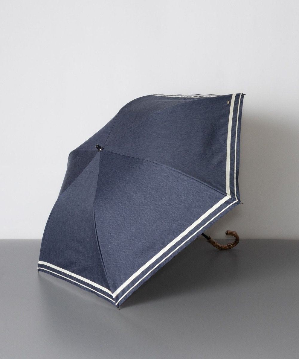 AURORA Blao（ブラオ）プチ折り晴雨兼用傘（トップフラット折傘）日傘 ネイビー