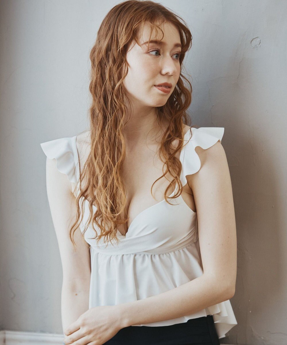 San-ai Resort（三愛水着楽園） WEB限定商品　ワコール共同開発、ノンワイヤーなのにぷっくり美胸を作る【ダブルアップ】　フレアビスチェビキニ M1/M2/L1 