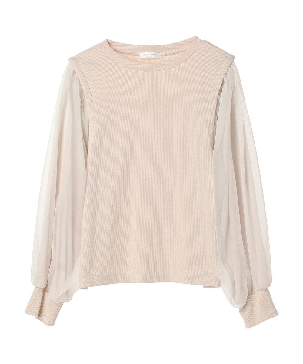 Green Parks 袖チュールドッキングリブプルオーバー 