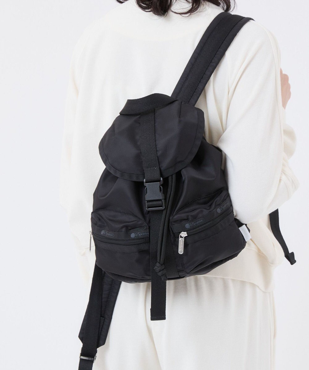 LeSportsac SMALL VOYAGER MH/ブラックサテンスナイデル 