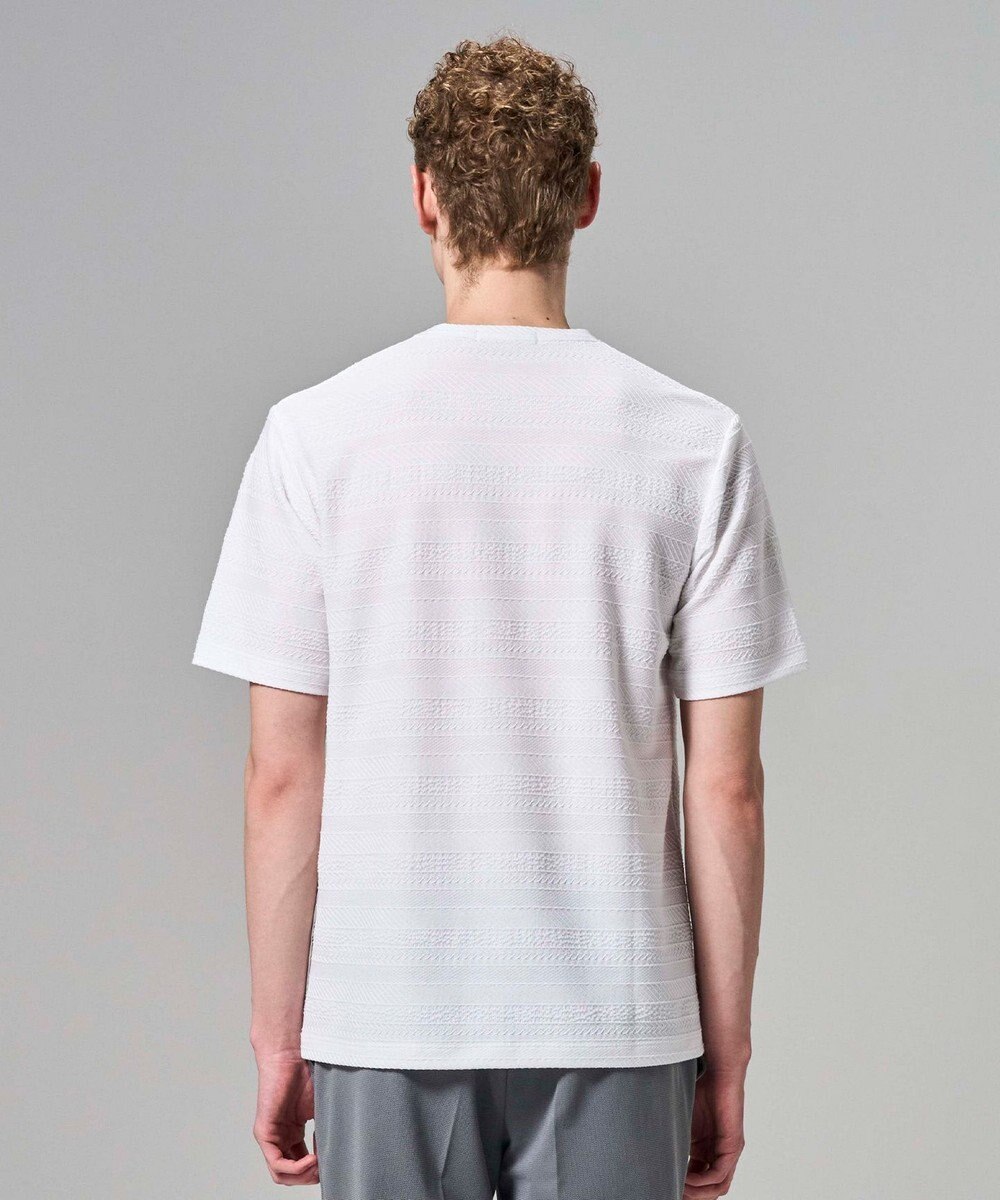JOSEPH HOMME 【新柄 / 新素材】ジャガードボーダー　クルーネックTシャツ 