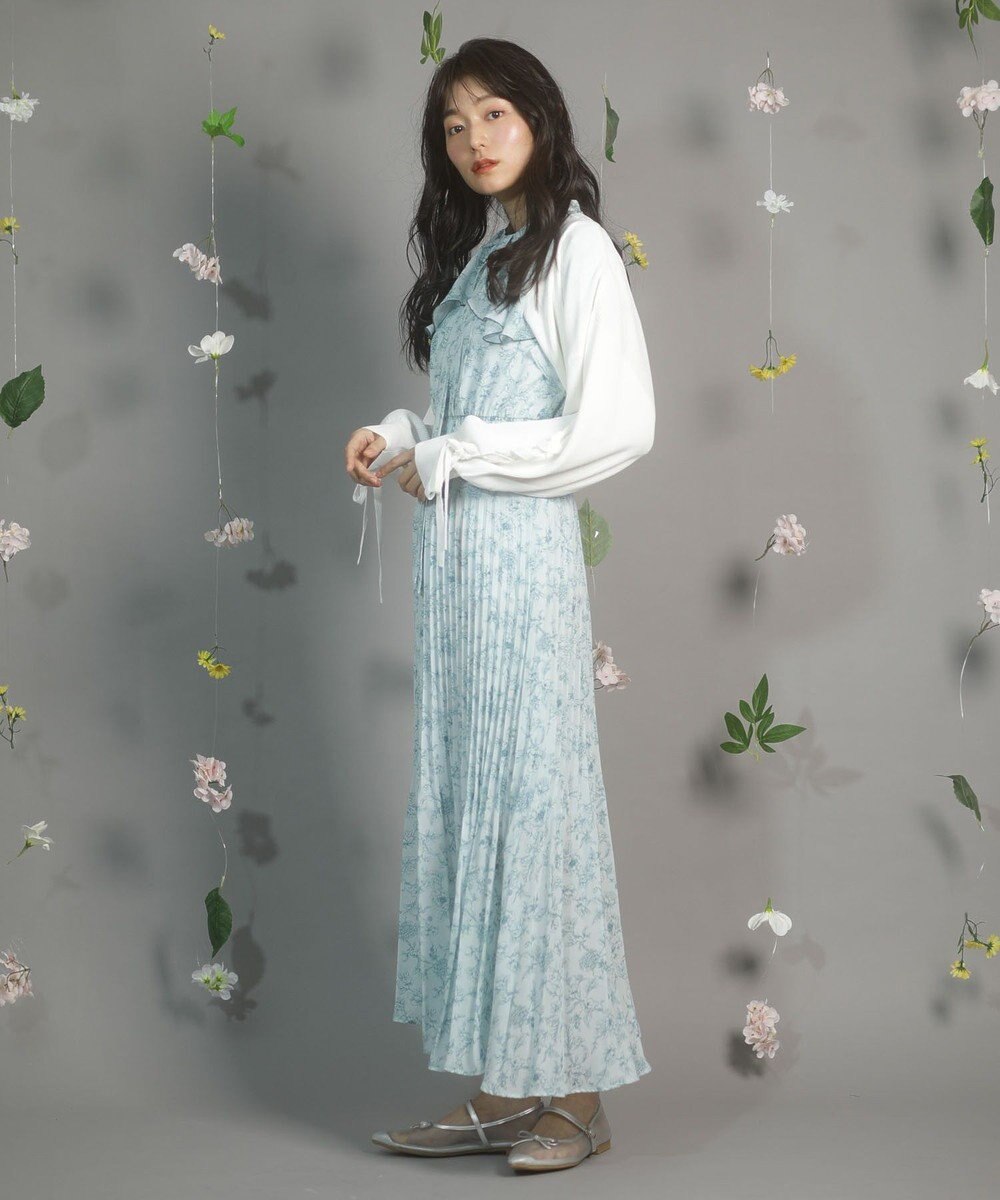 Green Parks ｄａｚｚｌｉｎ　フレンチスリーブ花柄ワンピース 