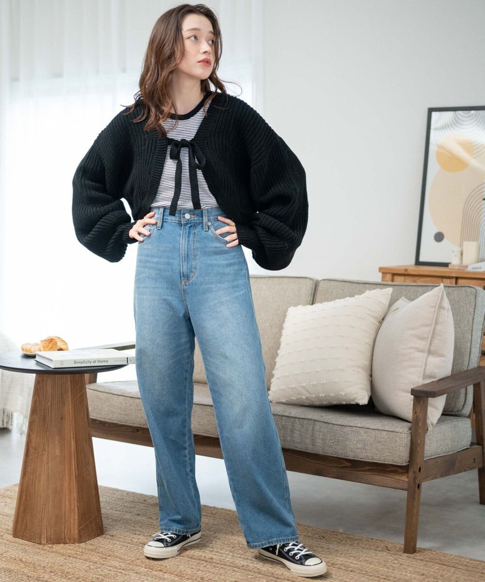 WEGO リボンニットボレロ 