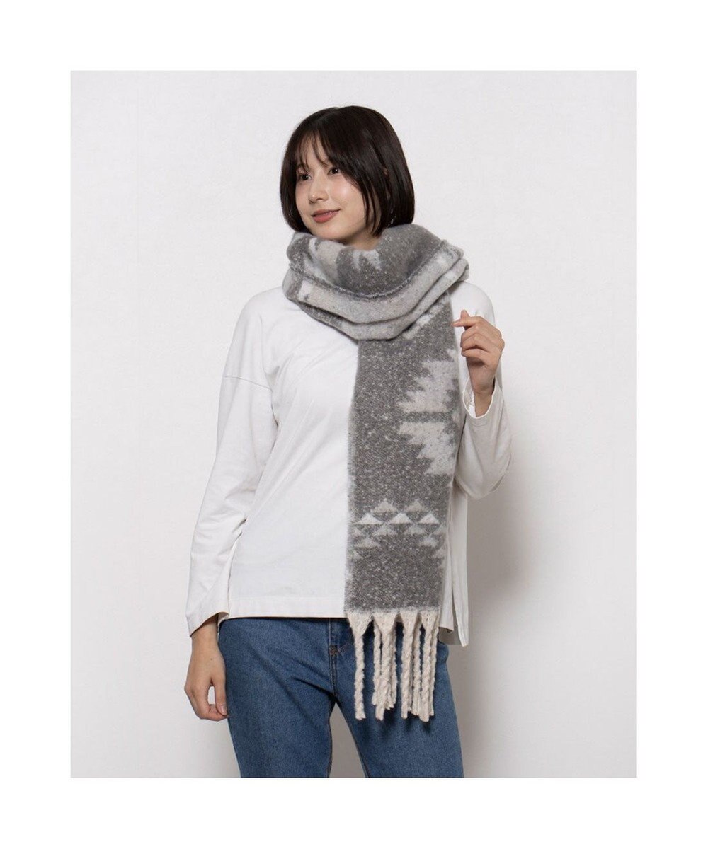 UNBILLION カシュネ cache nez / リサイクルポリオルテガ柄ジャカードストール 