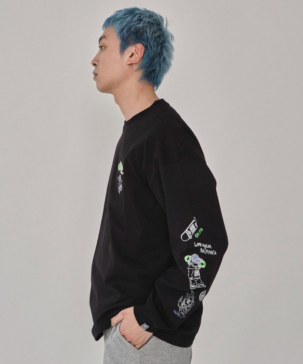 WEGO 【ユニセックス着用ITEM】別注VISIONグラフィックスリーブプリントT（LS） 