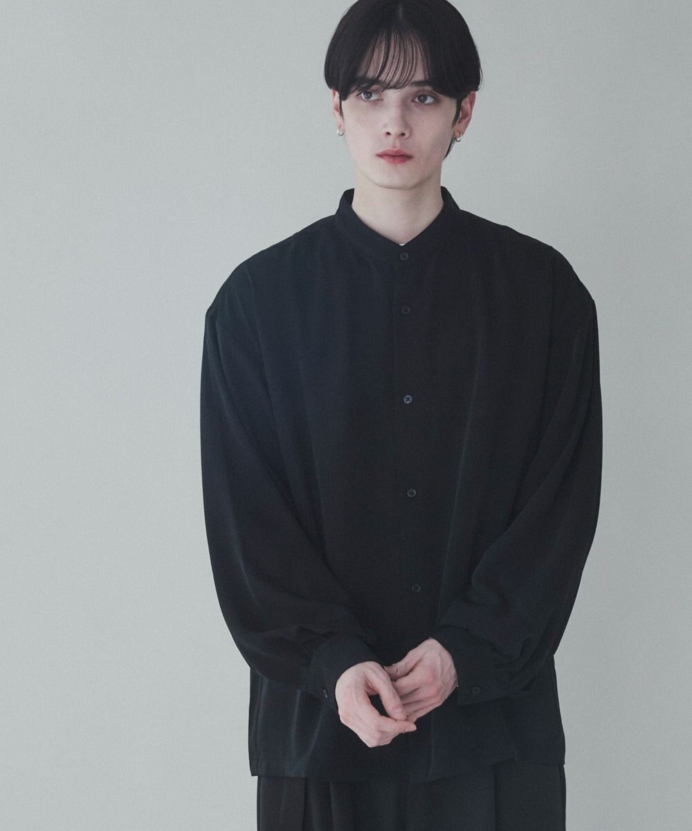 WEGO トロミBIGバンドカラーシャツ 