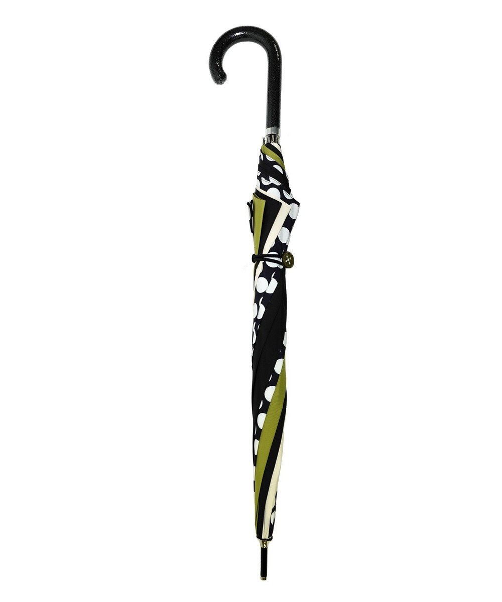 +RING レディース向け プラスリング 長傘 60cm BLK/GRN T1347 