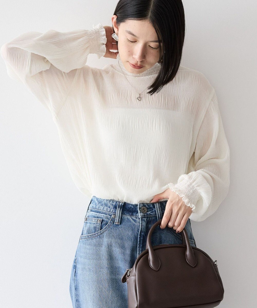 AMERICAN HOLIC マジョリカプリーツハイネックブラウス 