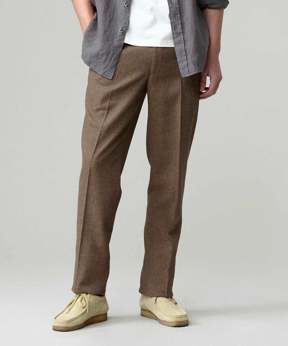 J.PRESS MEN 【ウォッシャブル可】コンフォートストレッチリネン スラックス 