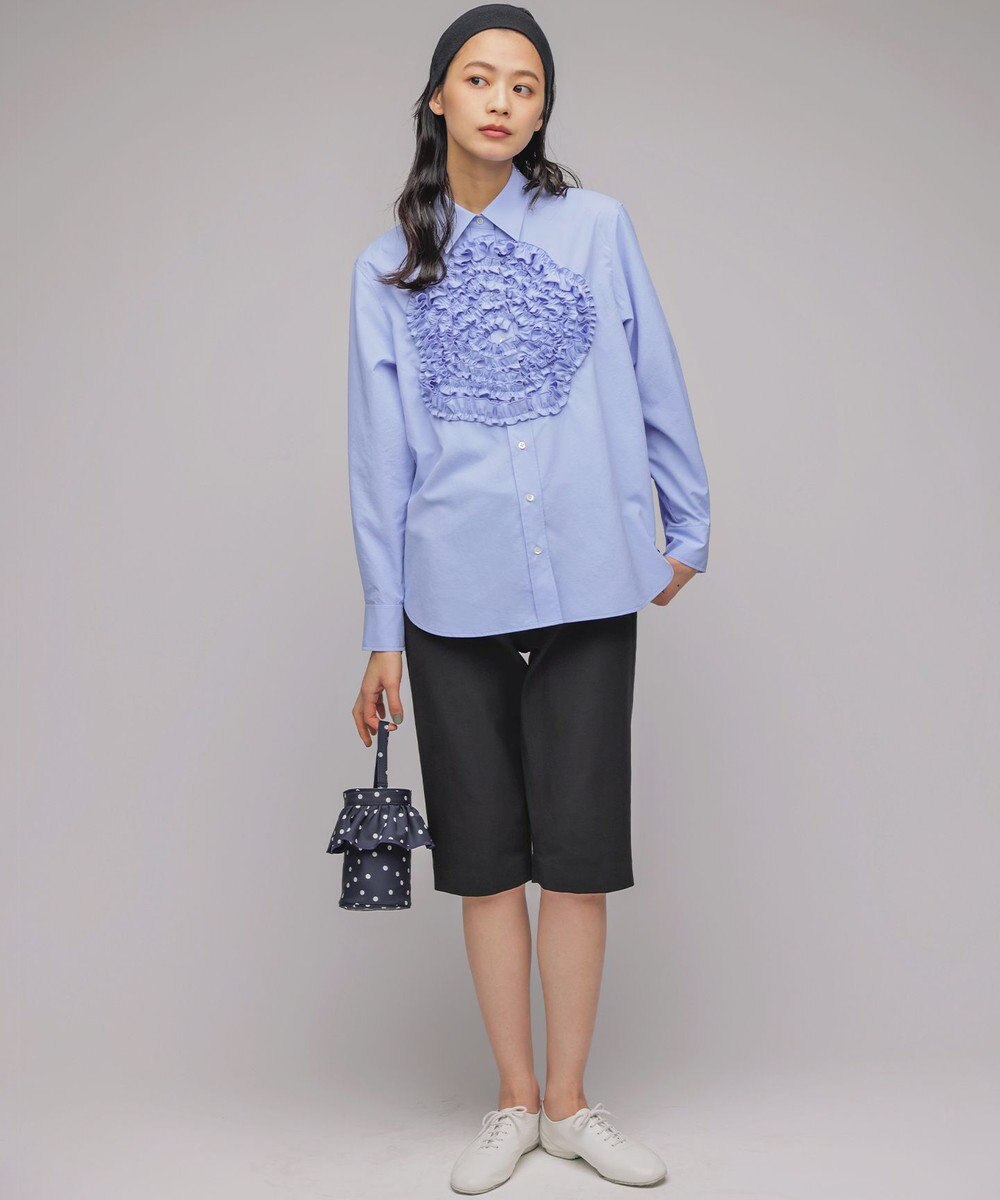 組曲 S 【組曲×setsuko sagittaire】フラワーフリルシャーティング ブラウス 