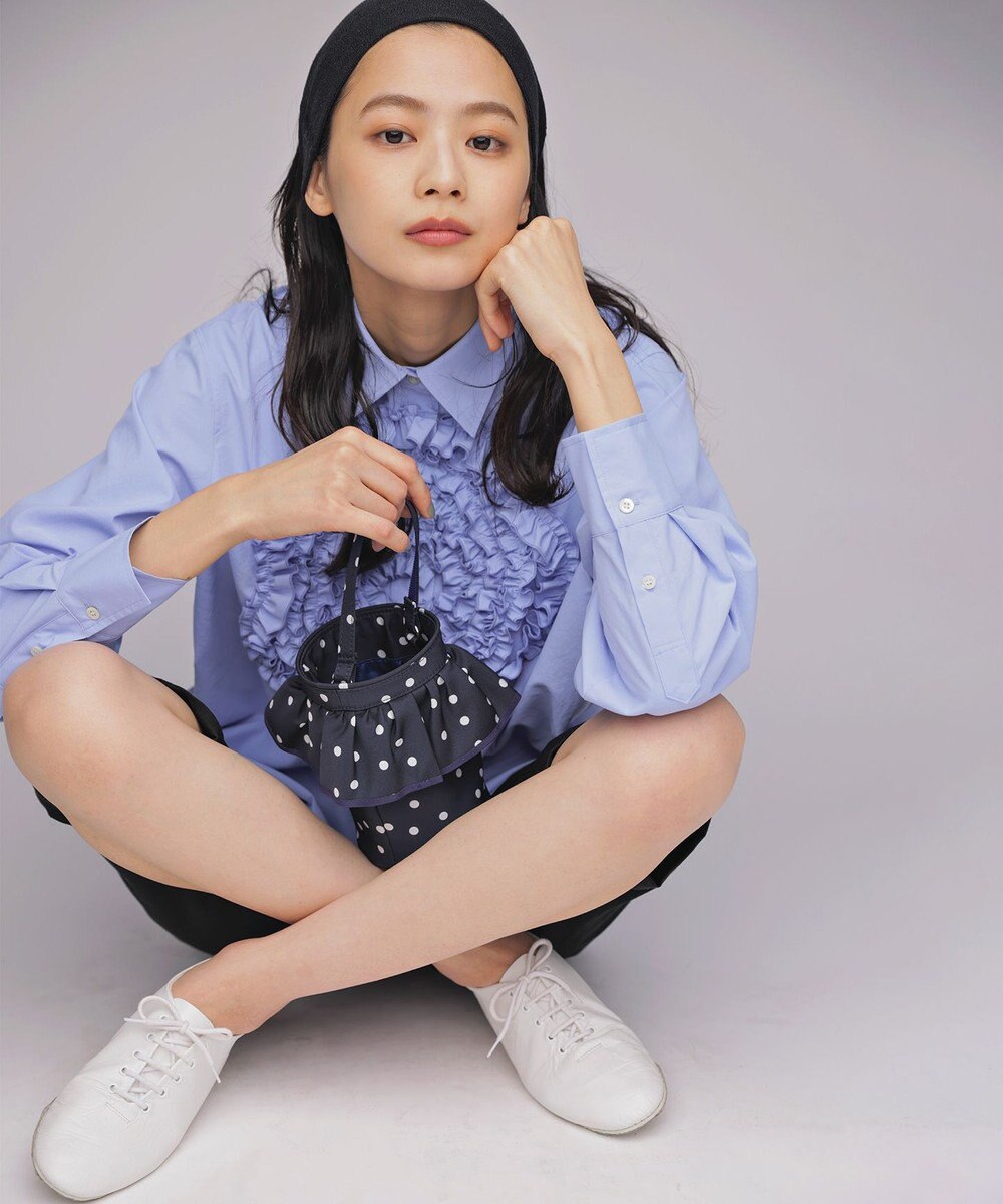 組曲 S 【組曲×setsuko sagittaire】フラワーフリルシャーティング ブラウス 