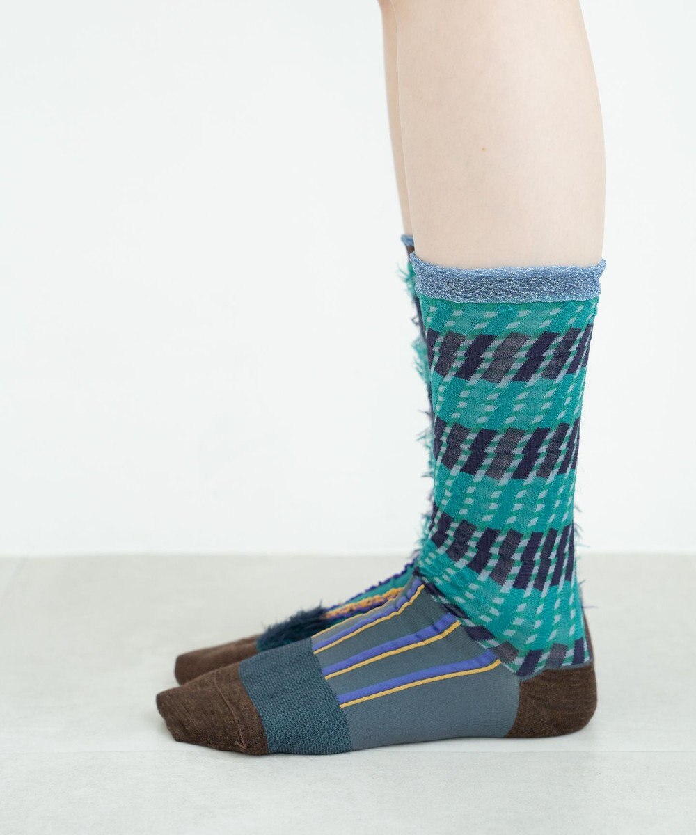 COQ ミケネコテイル リバーシブルファーソックス 