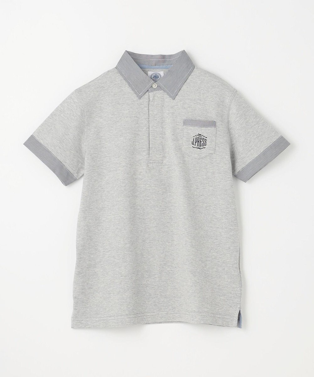J.PRESS KIDS 【140-170cm】チェックカラー 半袖ポロシャツ 