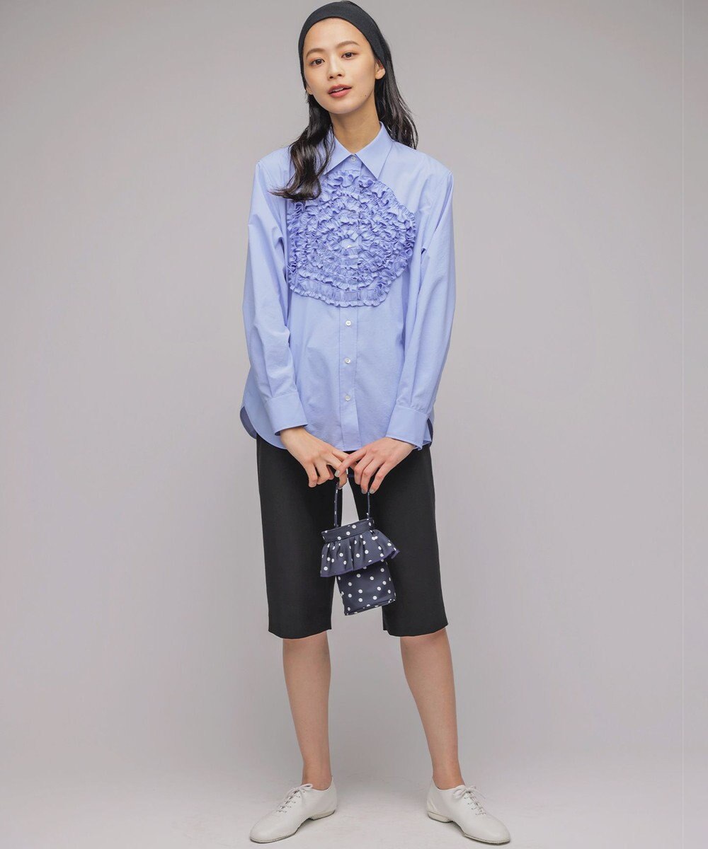 組曲 S 【組曲×setsuko sagittaire】フラワーフリルシャーティング ブラウス 