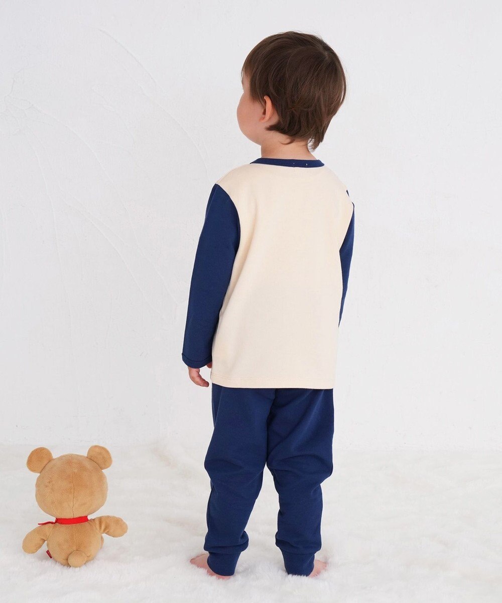 MIKI HOUSE HOT BISCUITS 【80-120cm】 働く車 ミニ裏毛 ルームウェア上下セット 