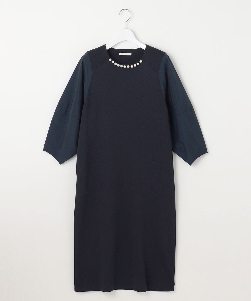 自由区 【洗える】パールディティールニット ワンピース 