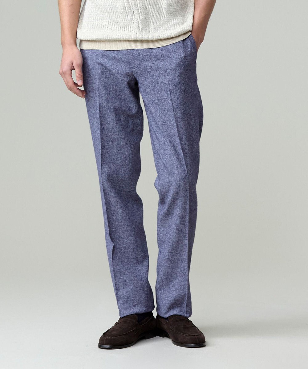 J.PRESS MEN 【ウォッシャブル可】コンフォートストレッチリネン スラックス 