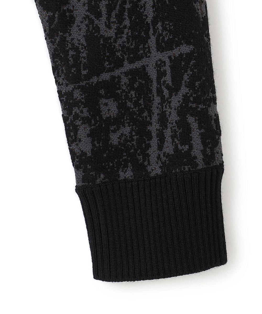 JOSEPH HOMME フォレストジャガードブロック　クルーネックニット 