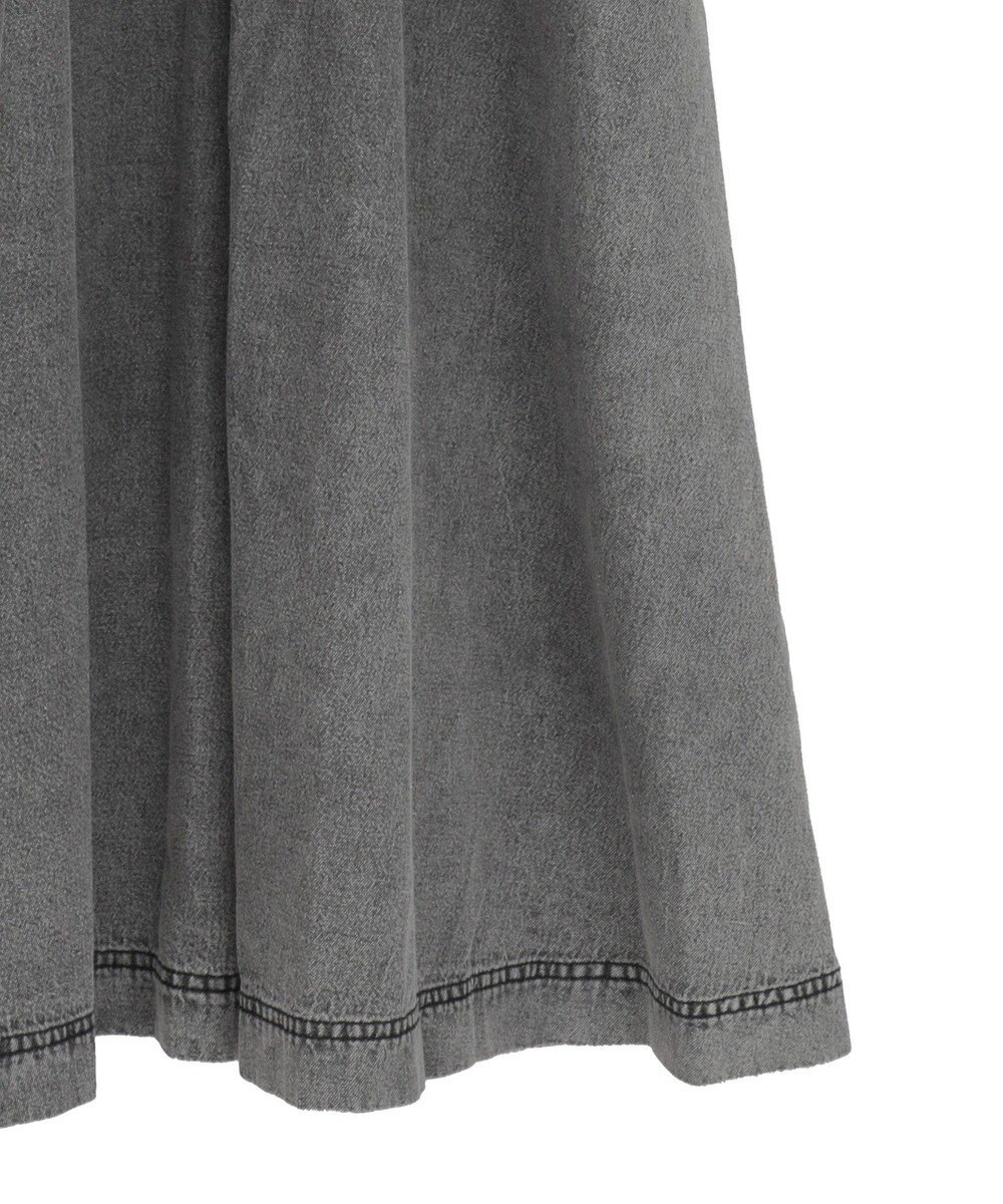 Green Parks ■ESCAR デニムラッフルカラーワンピース 