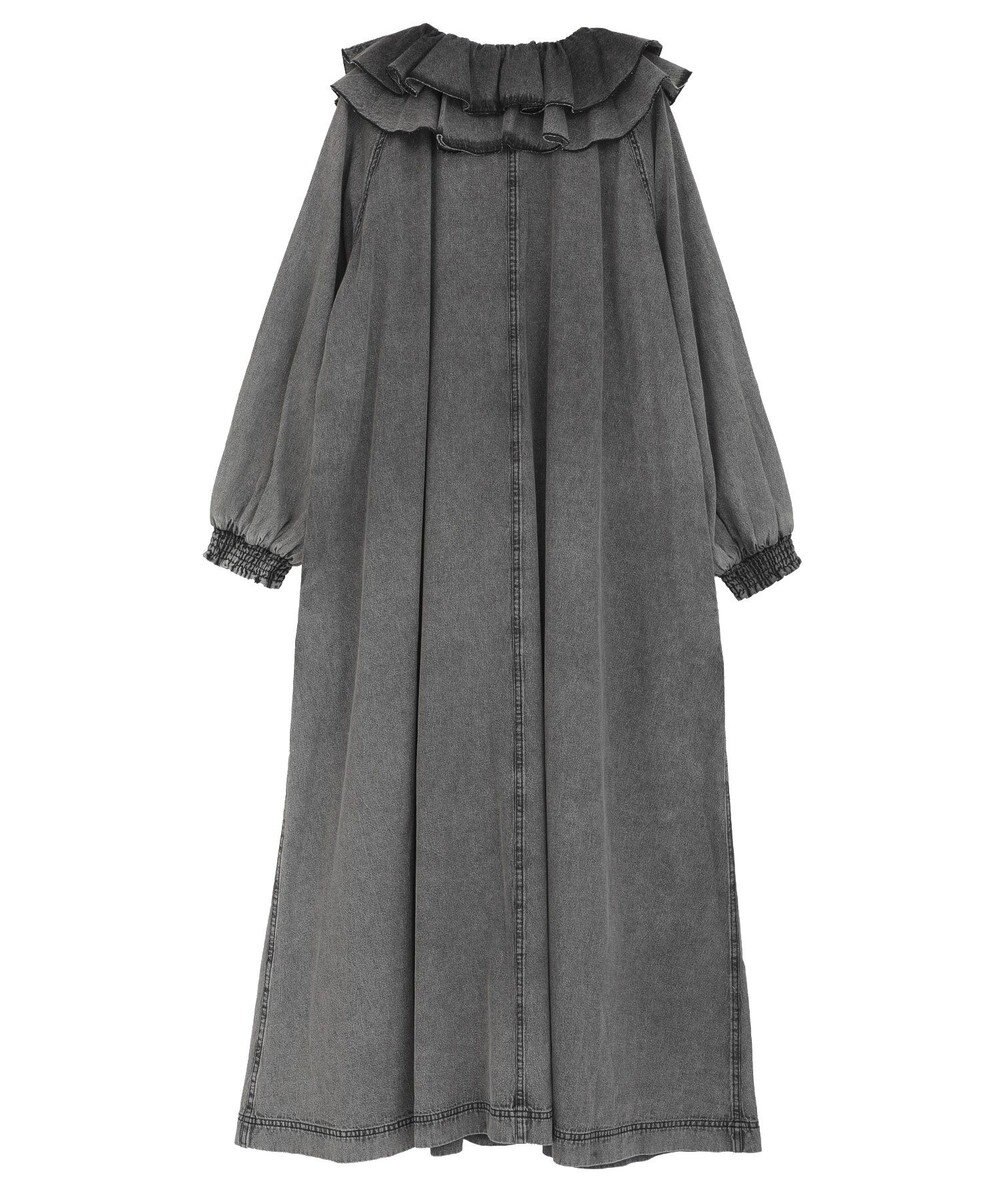 Green Parks ■ESCAR デニムラッフルカラーワンピース 