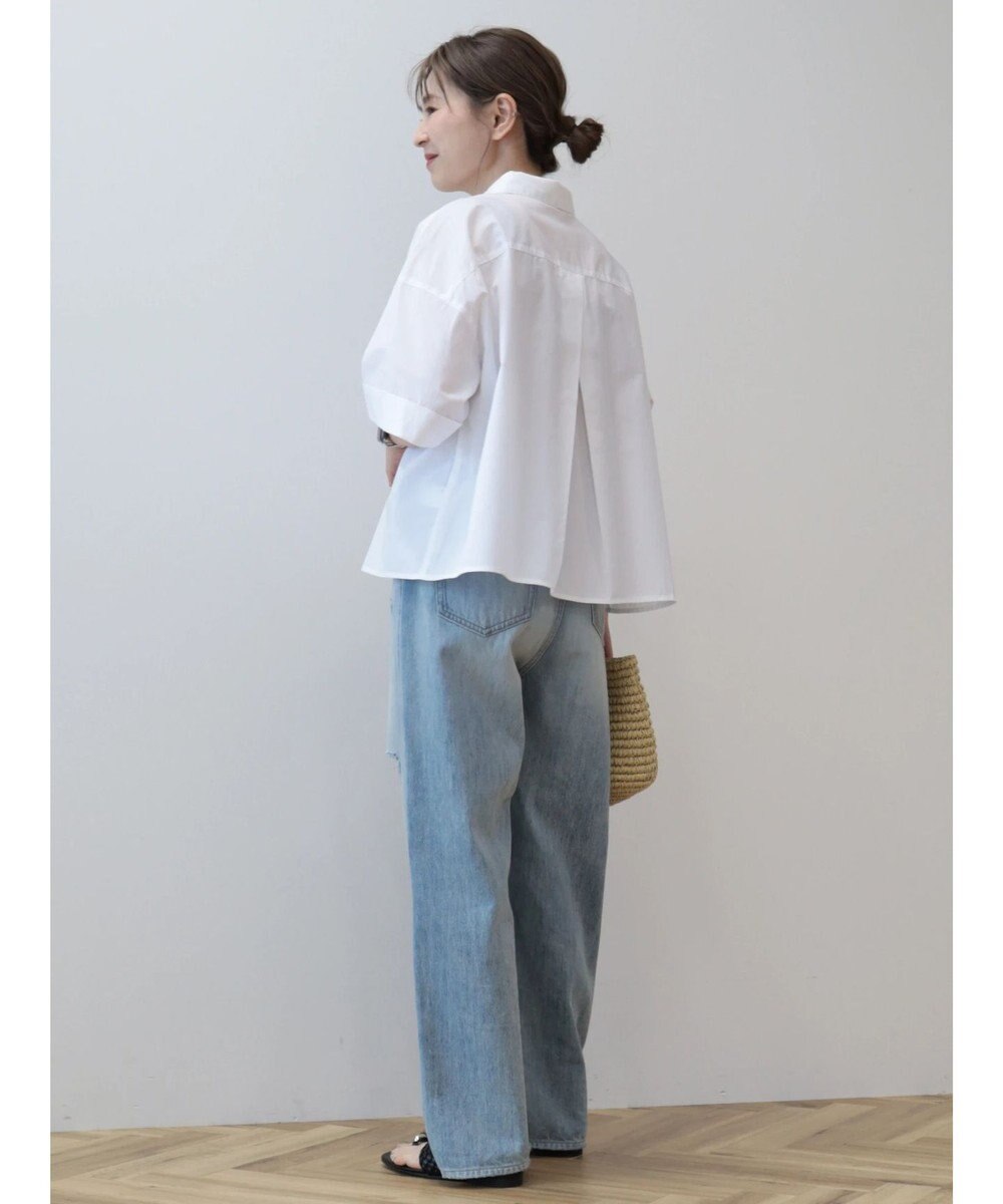 AMERICAN HOLIC イージーケア５分袖バックタックシャツ 