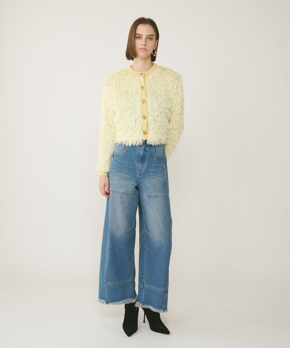 GRACE CONTINENTAL フリンジニットカーディガン 