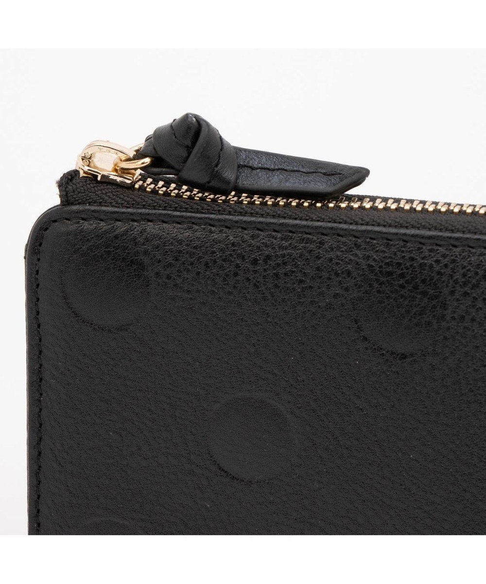 UNBILLION ペルケ perche / ドット型押しL字ロングストラップウォレット 