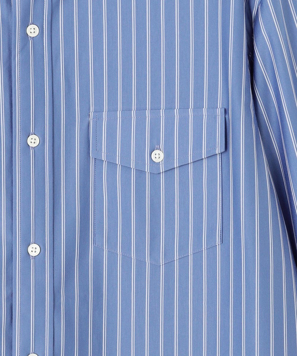 J.PRESS MEN パッチフラップ マルチストライプシャツ/B.D. 