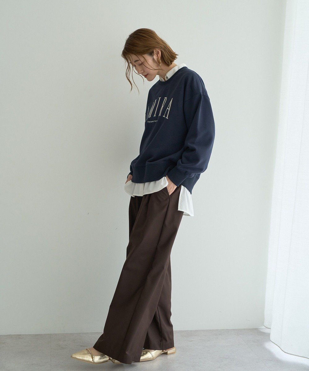 YECCA VECCA ベルト付き2wayタックワイドパンツ 