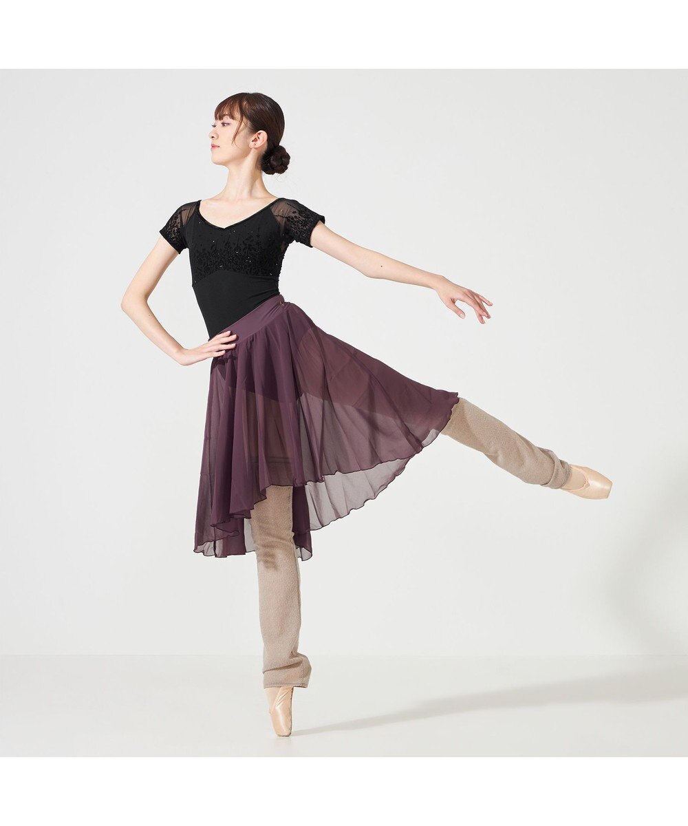 Chacott ◎【Nela ライン】ハーフスリーブレオタード 