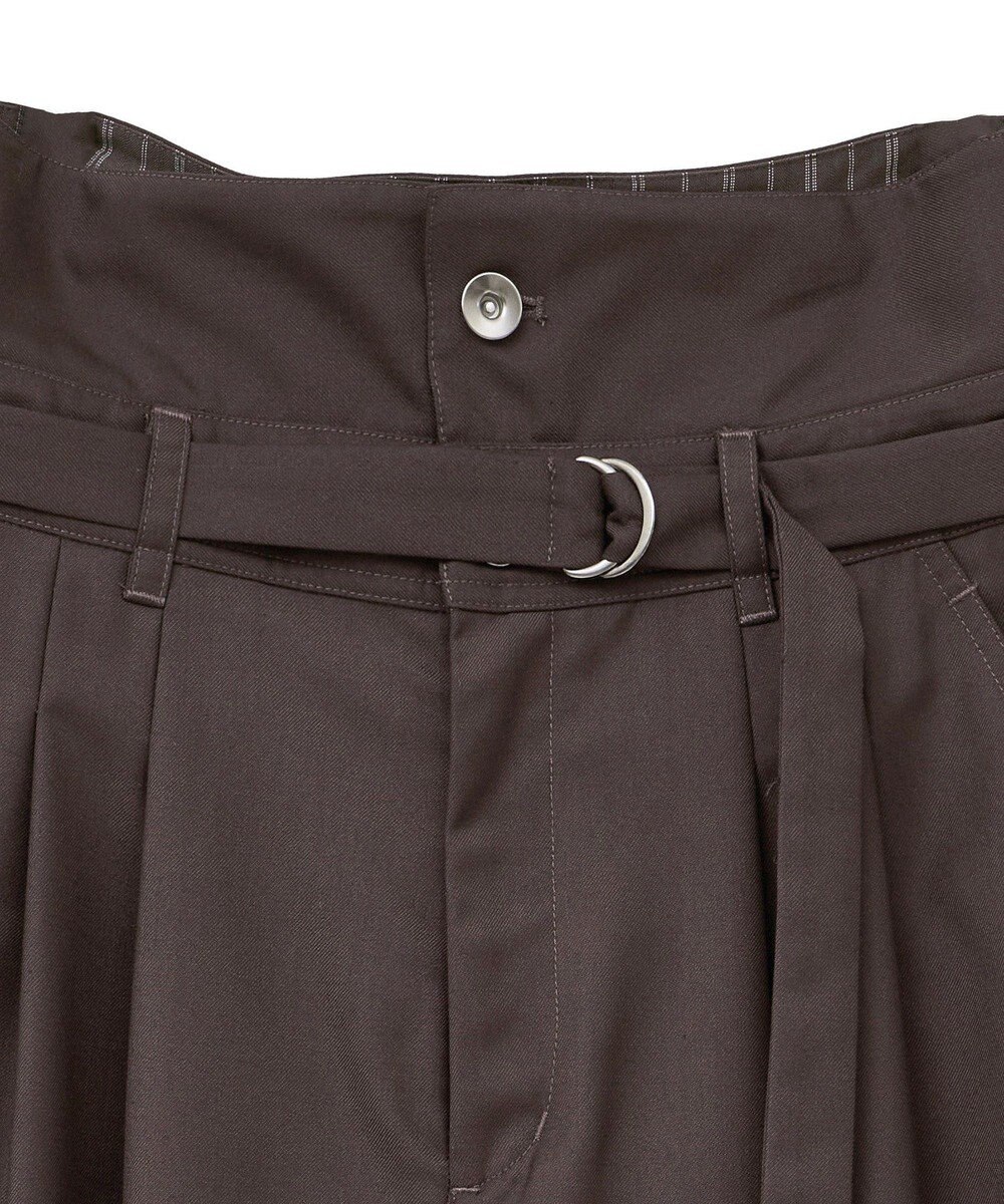 YECCA VECCA ベルト付き2wayタックワイドパンツ 