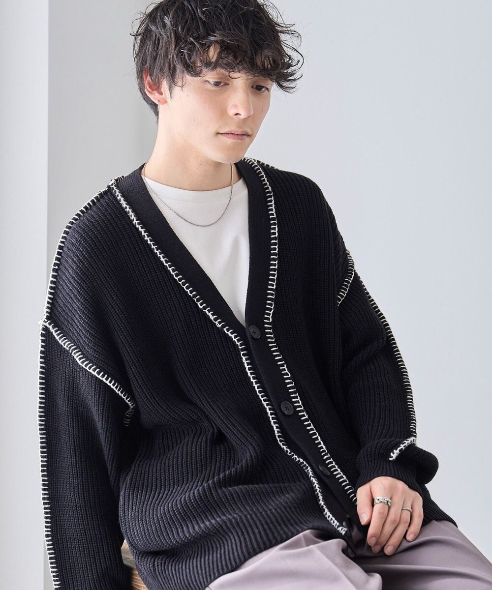 WEGO ハンドステッチカーディガン 