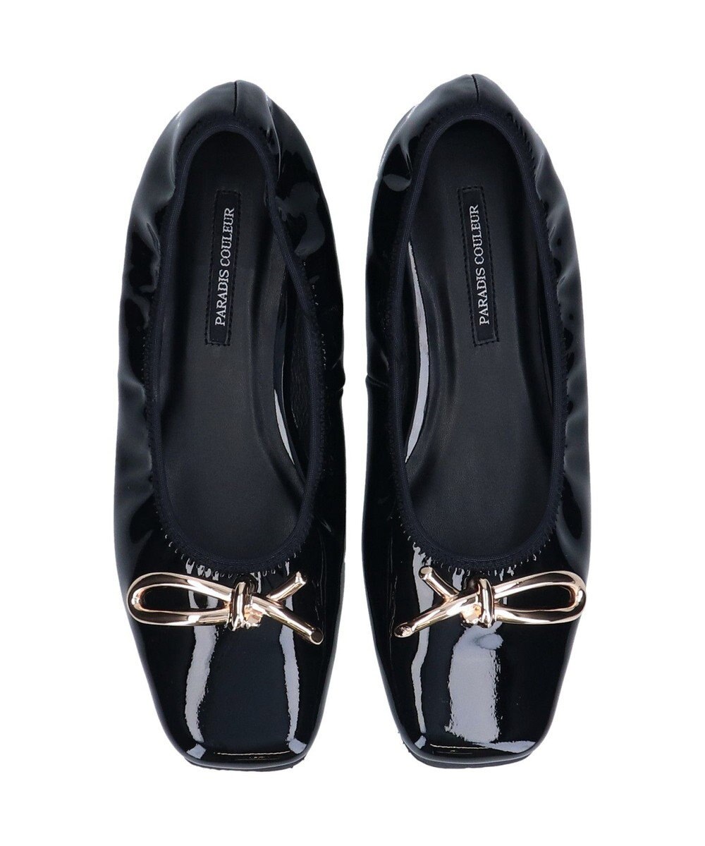 Bridget Birkin 【PARADIS COULEUR】スクエアトウメタルリボンバレエシューズ 